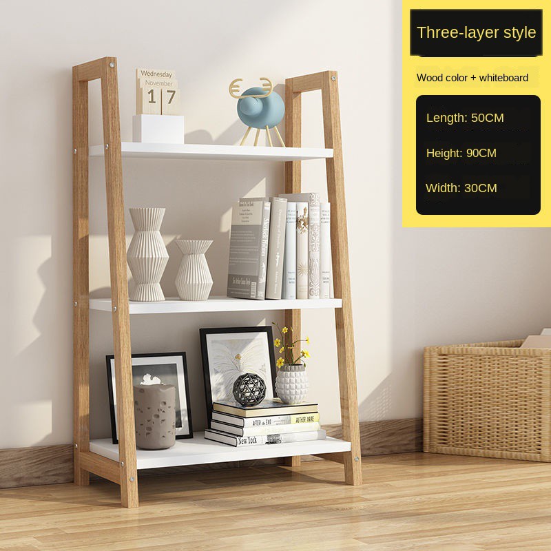 Nordic Bookshelf Shelves Floor Living Room Display Stand Modern Simple