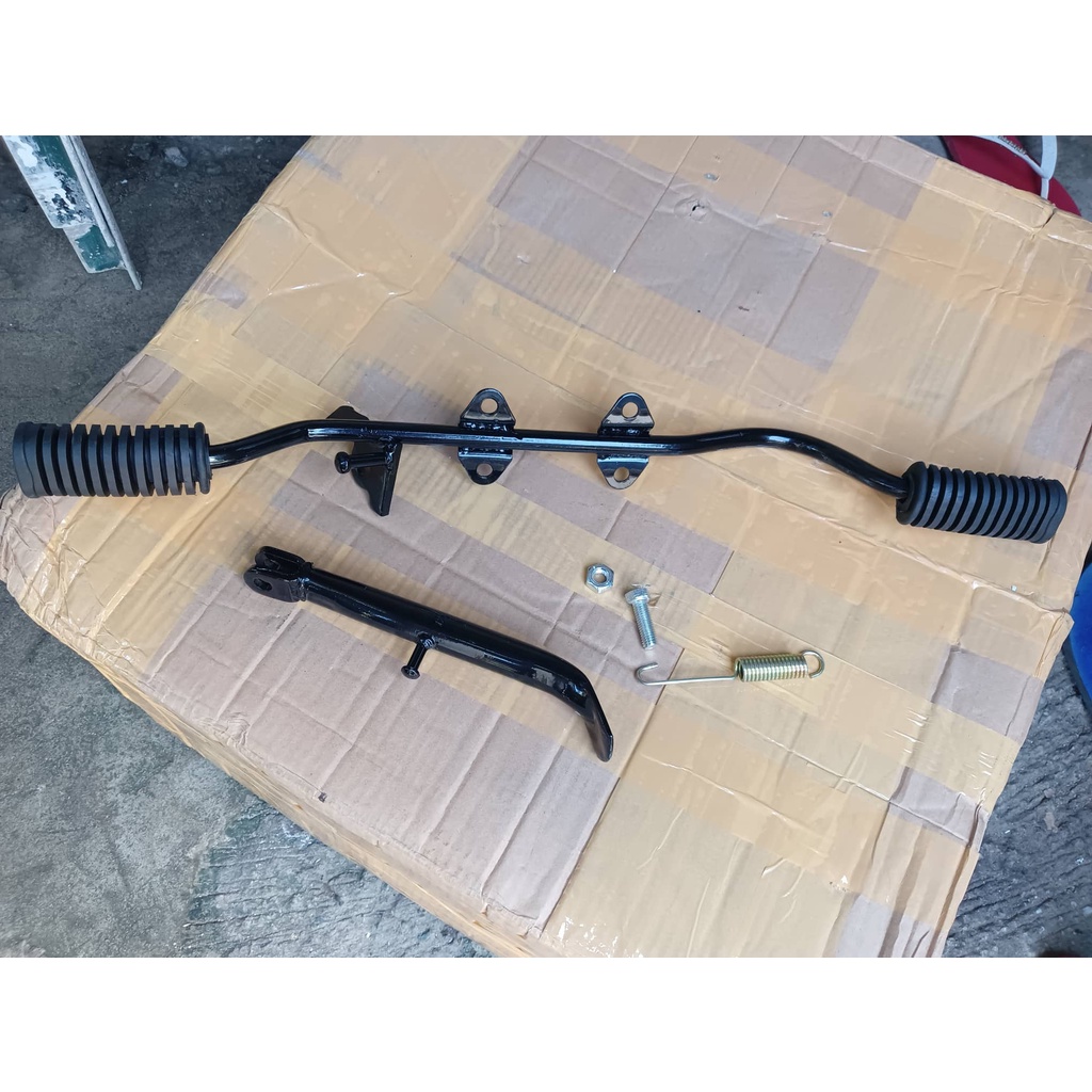 XRM 110/WAVE 100 FOOTREST BAR ASSY WITH SIDE STAND STEEL Shopee