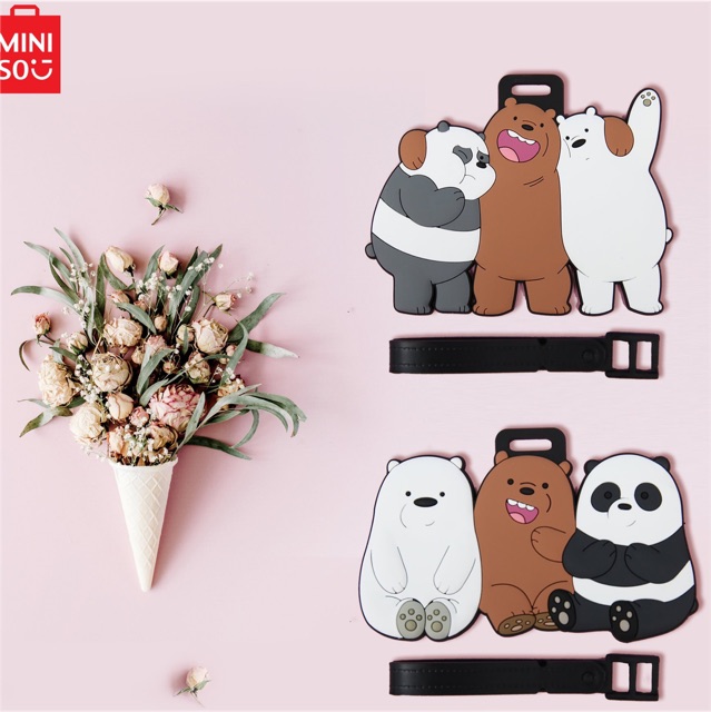 We Bare Bears Luggage Tag Miniso Shopee Philippines
