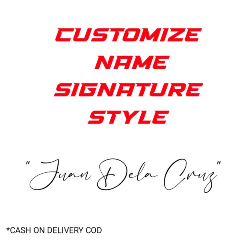 CUSTOMIZED NAME CURSIVE [DIKIT DIKIT] High Quality Cutout Decals 100