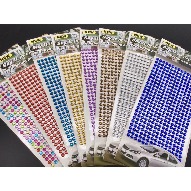 375pcs Acrylic Crystal 3d Sticker Rhinestones Sticker Self Adhesive Decorative Stickers Shopee