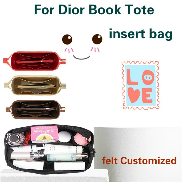 Bag Organizer Felt Customize Insert Bag Multi Compartments For Dior Book Tote Shopee Philippines