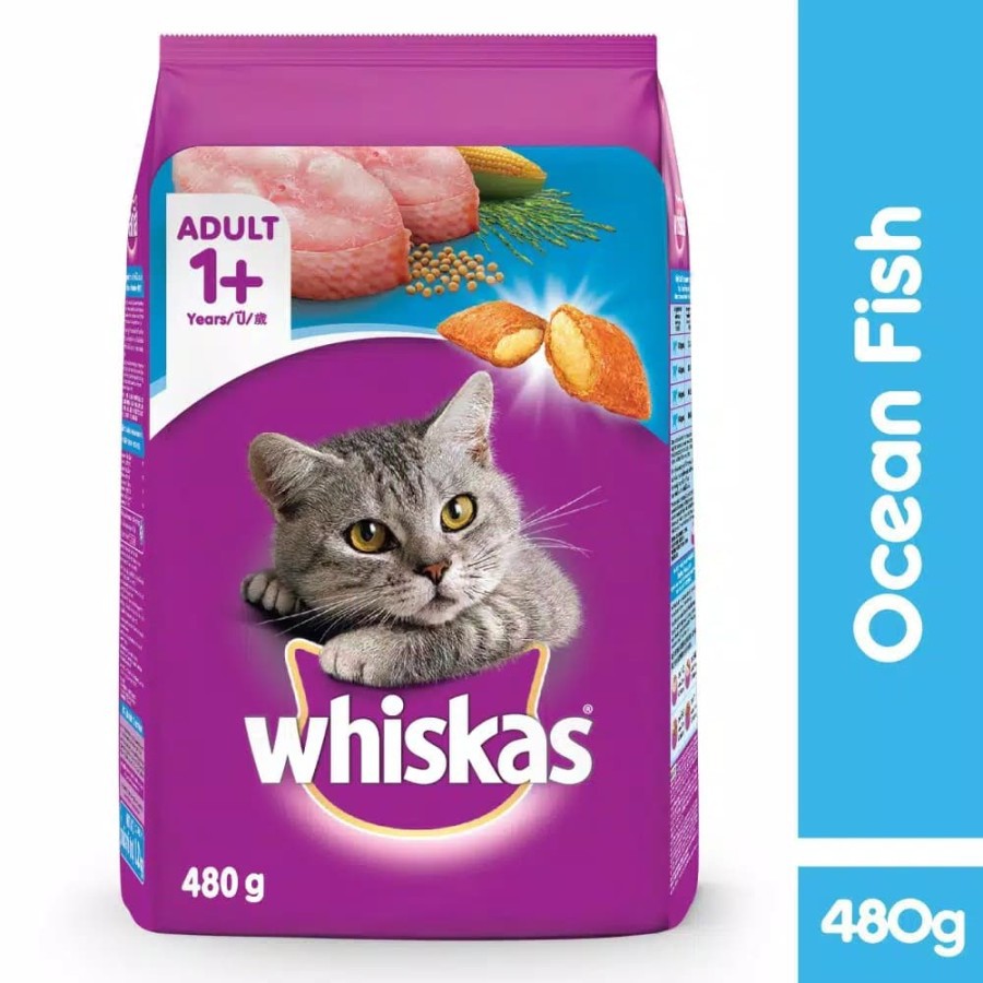 Whiskas Adult Ocean Fish 480 Gr / Whiskas Cat Food 480gr Shopee