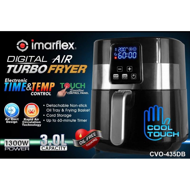 Imarflex Digital Turbo Air Fryer 3L CVO435DB Shopee Philippines