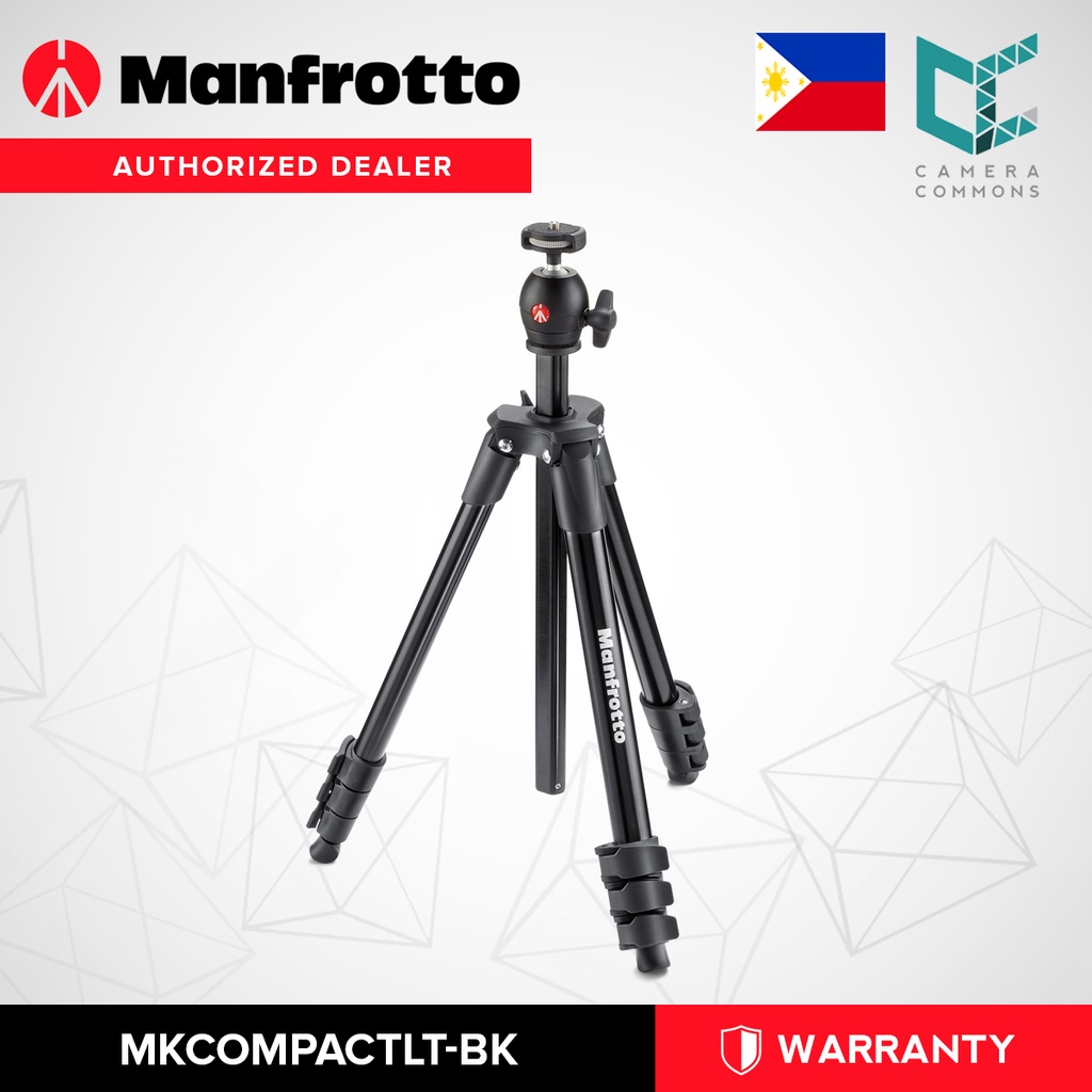 Manfrotto Tripod Compact Light Aluminum Black Shopee Philippines