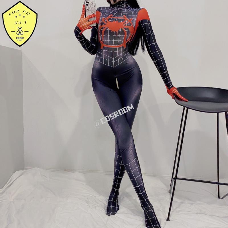 fastest latest Miles Morales Cosplay Costume Sexy Zentai Suit Woman