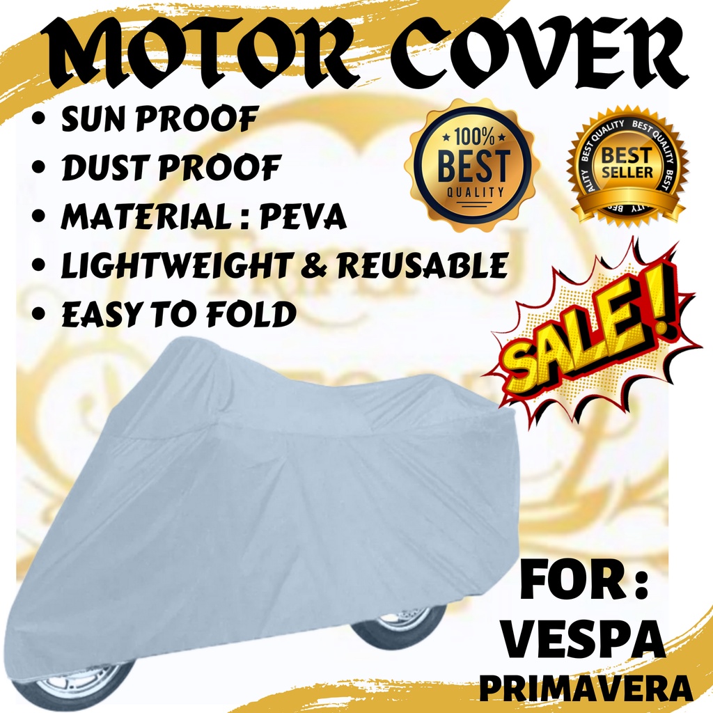 NEW MOTOR COVER FOR VESPA PRIMAVERA Lightweight Motorcycle Cover (Grey
