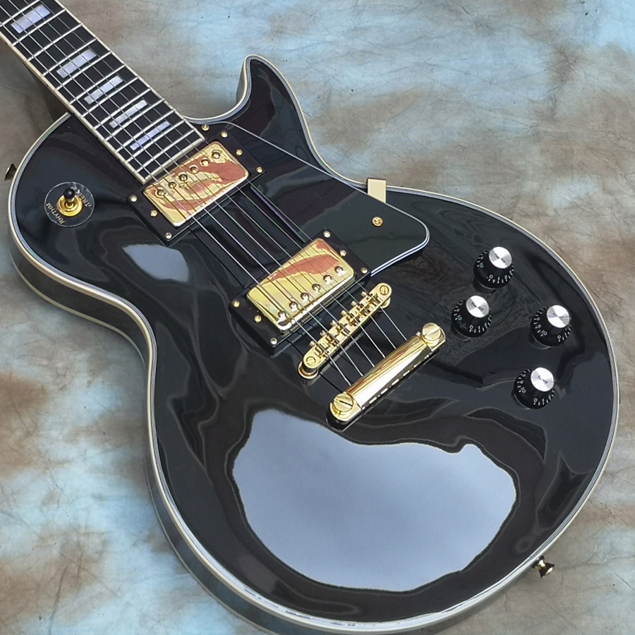 Gibson Les Paul Custom electric guitar Black custom,70s, rosewood