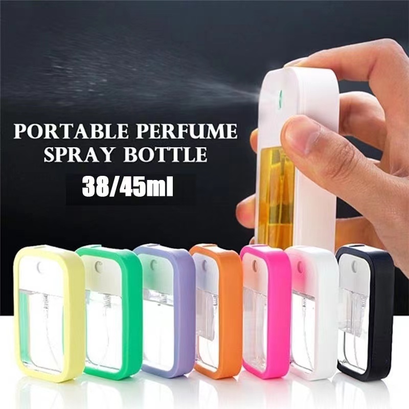 38/40ml alcohol spray bottle with silicone cover and hook keychain Card