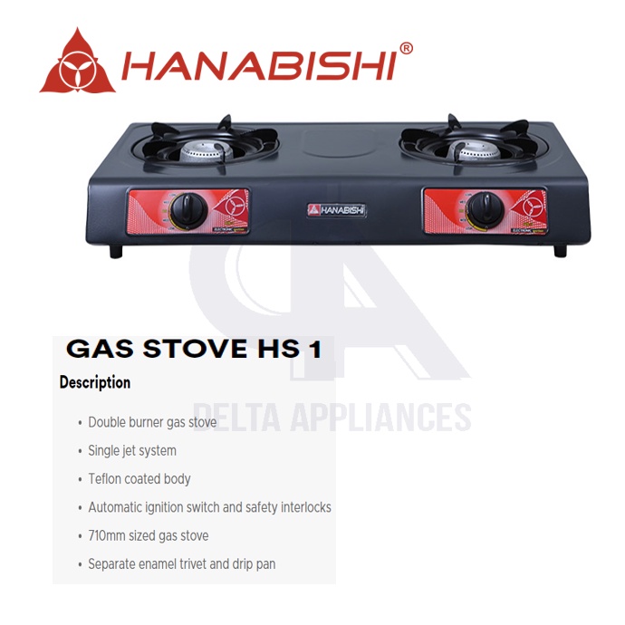 Hanabishi HS1 Double Burner Gas Stove ZZYX Shopee Philippines