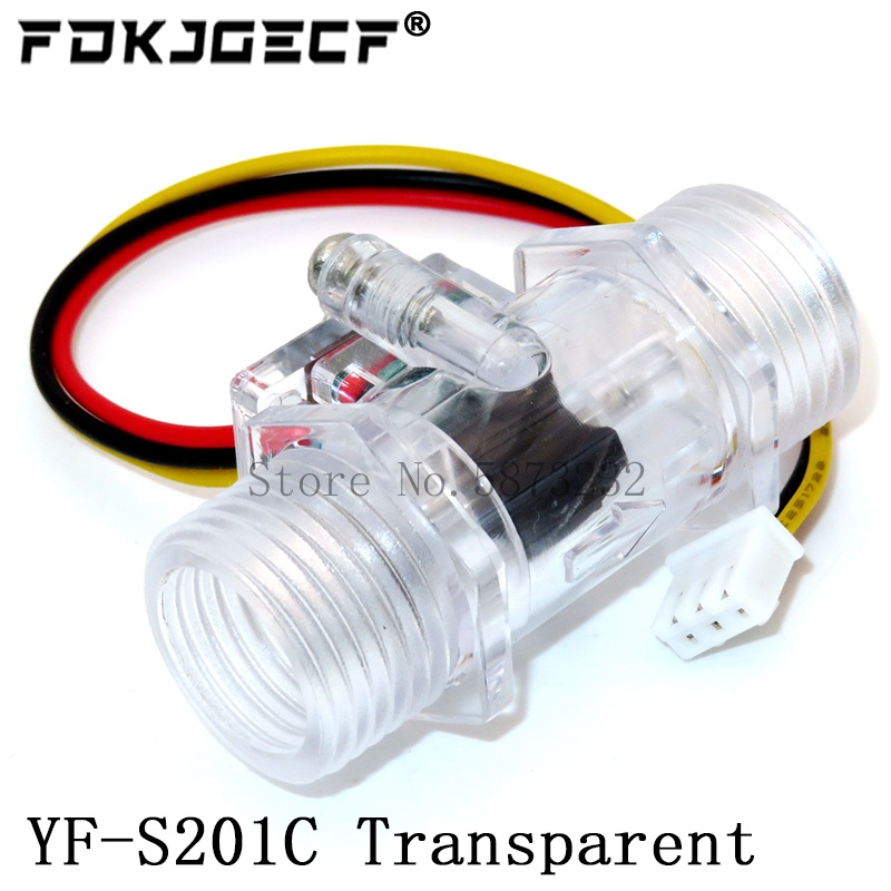 Water Flow Sensor Switch G1/2" Fluid Flow Meter Water Control