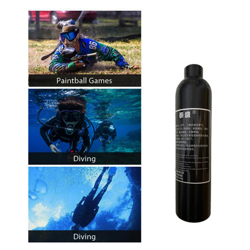 0.45LAeronautic Aluminum Paintball PCP Cylinder Oxygen Tank Compressed