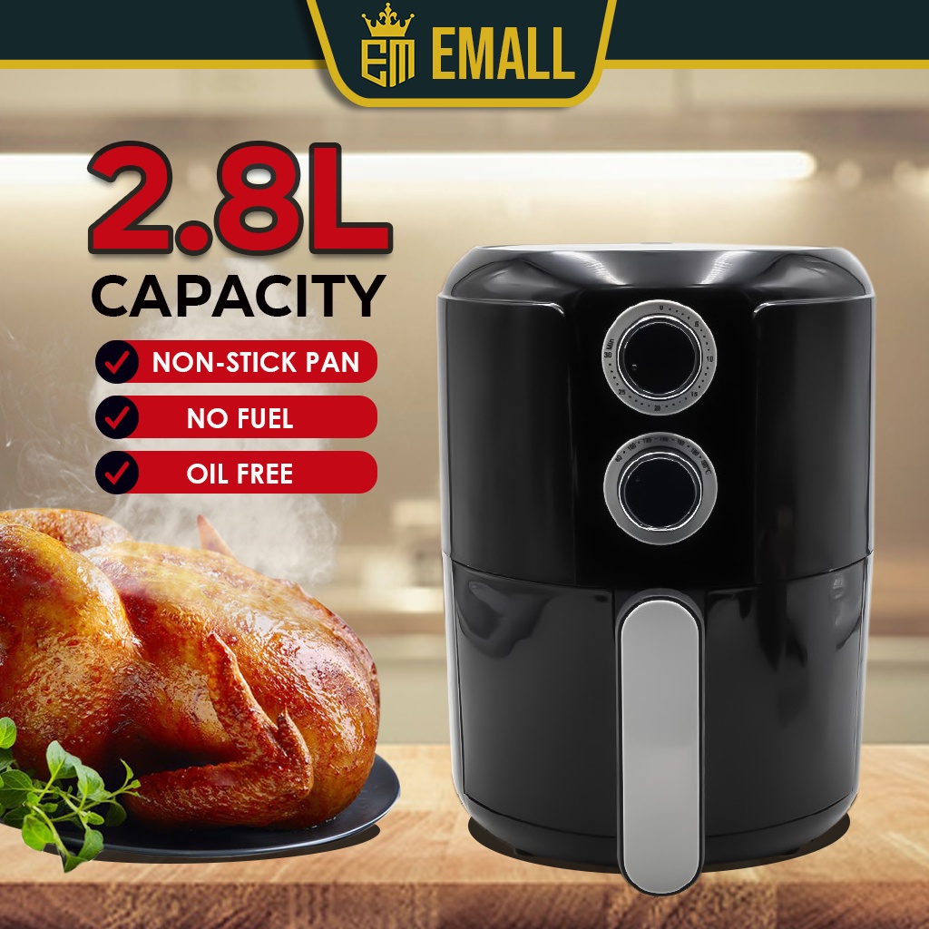 【Philippine cod】 New High Speed Electric Air Fryer 2.8L Capacity Oil Free Digital Houselhold