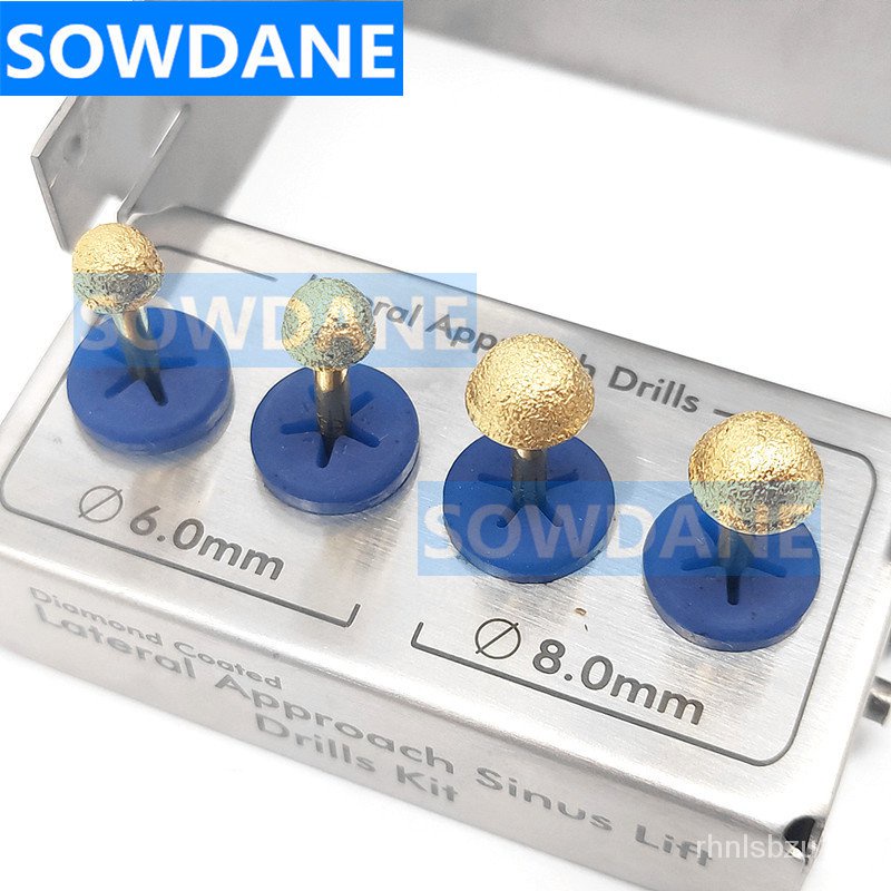 Dental Lateral Approach Sinus Lift Burs Kit Membrane Diamond Coated Bur