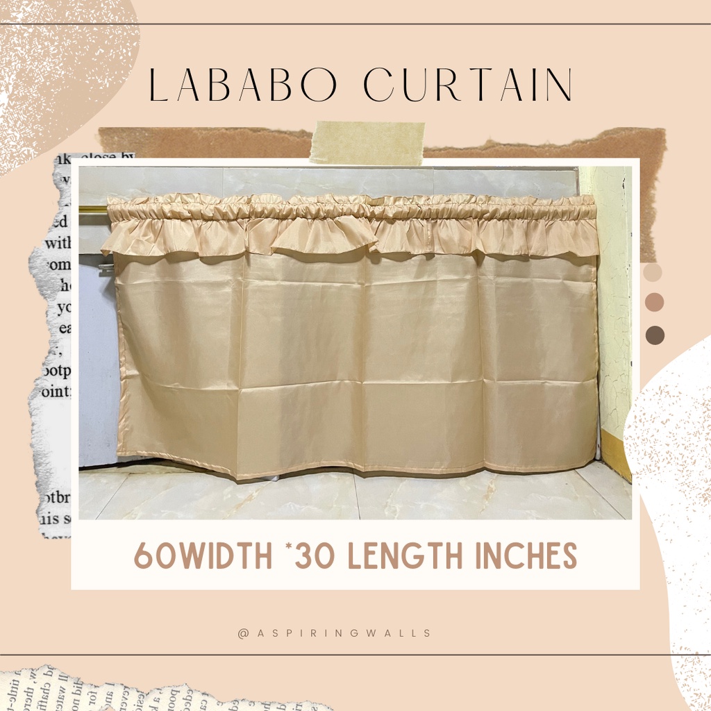 PLAIN DESIGN FOR KITCHEN OR LABABO CURTAIN STANDARD SIZE 60*30