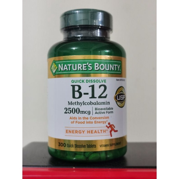 Natures Bounty Vitamin B12 tablet methylcobalamin b 12 multivitamin