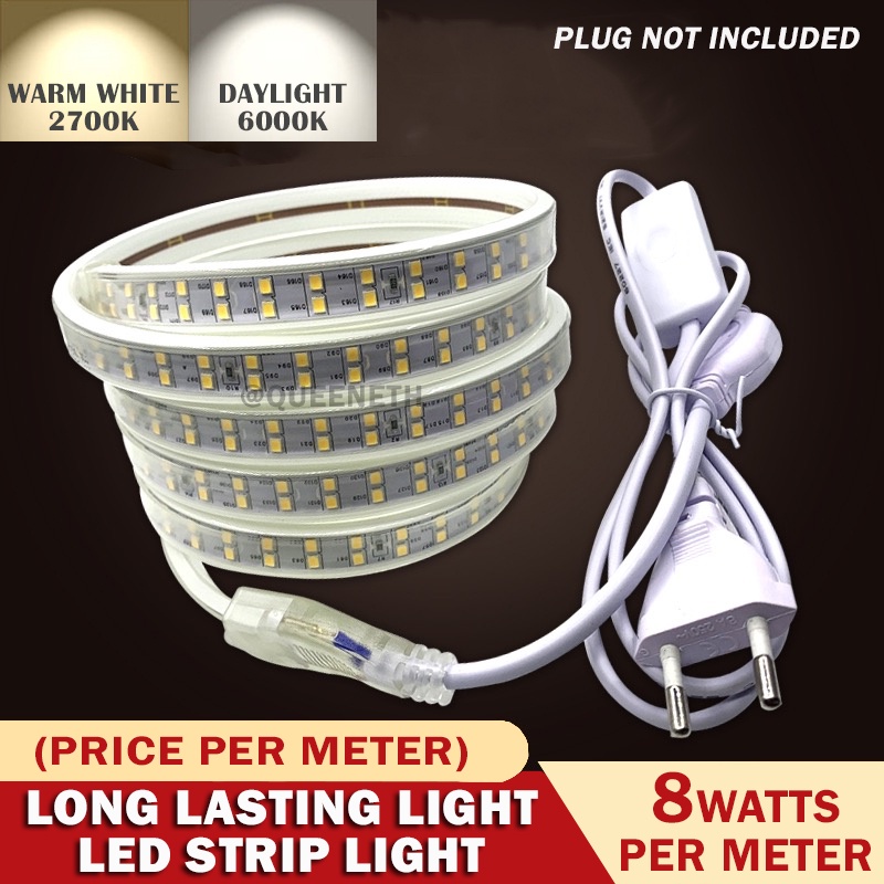 8W Per Meter LED Strip lights 5M/4M/3M/2M/1M Warm White Light