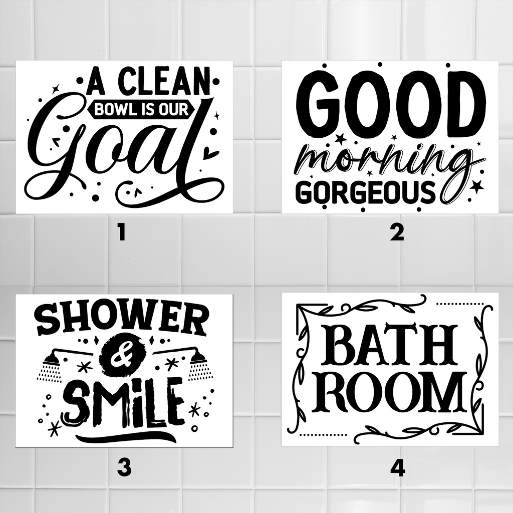 Bathroom Sayings Wall Decor Photo Laminted A4 Size *No Frame Included