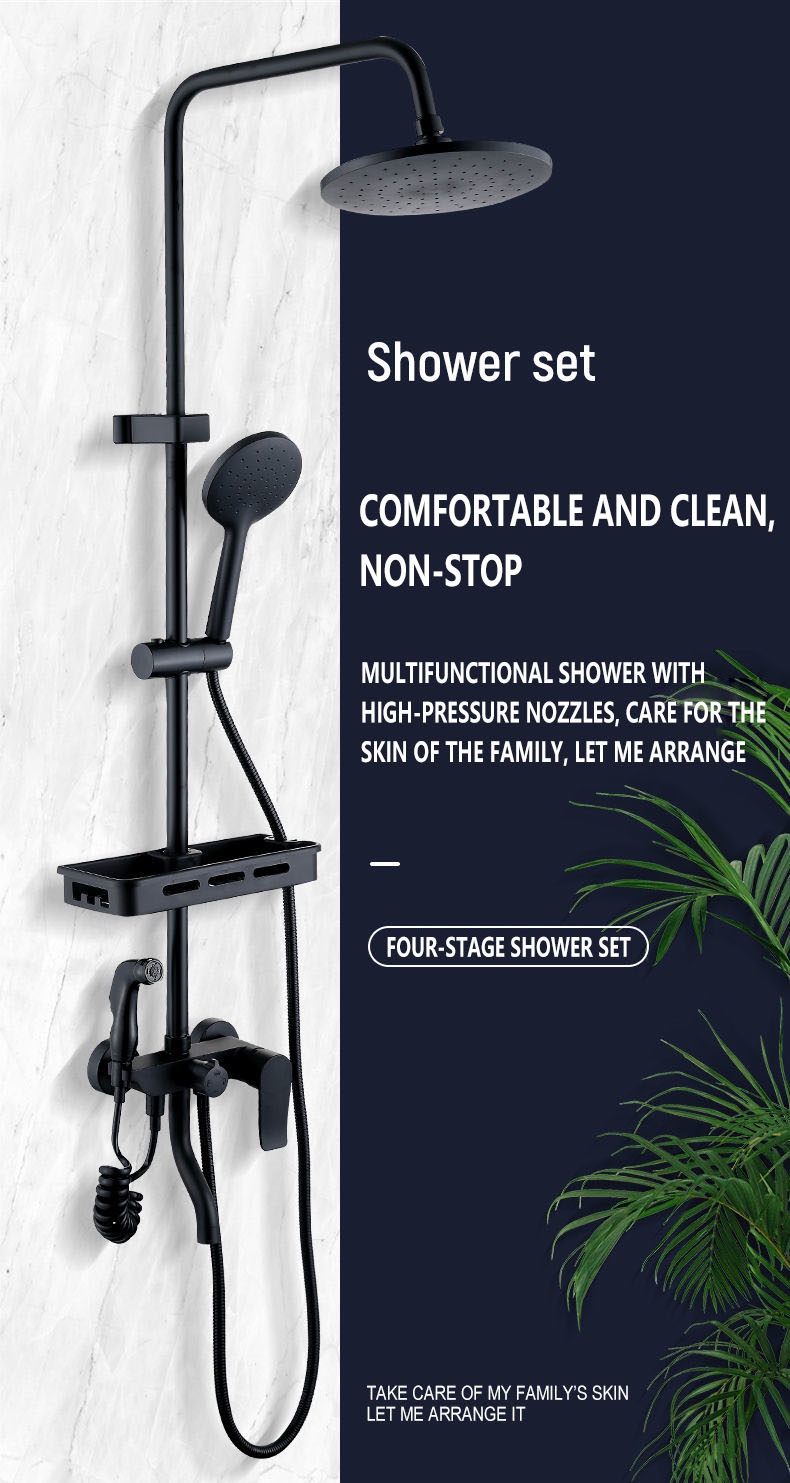Guga shower set bathroom shower head 304 stainless steel shower set