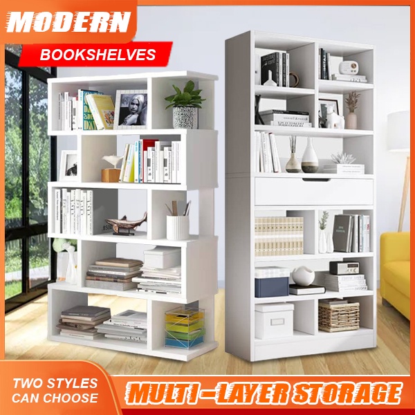 Multipurpose Bookshelf Display Rack with drawer 6layer furniture