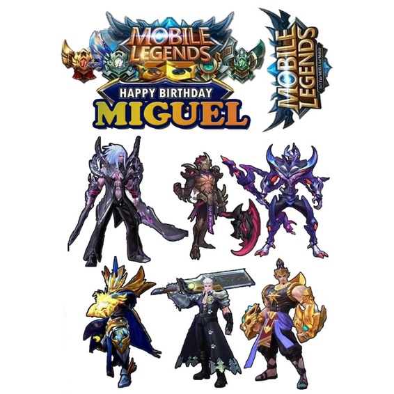 MOBILE LEGENDS PRINTABLE CAKE TOPPER Shopee Philippines