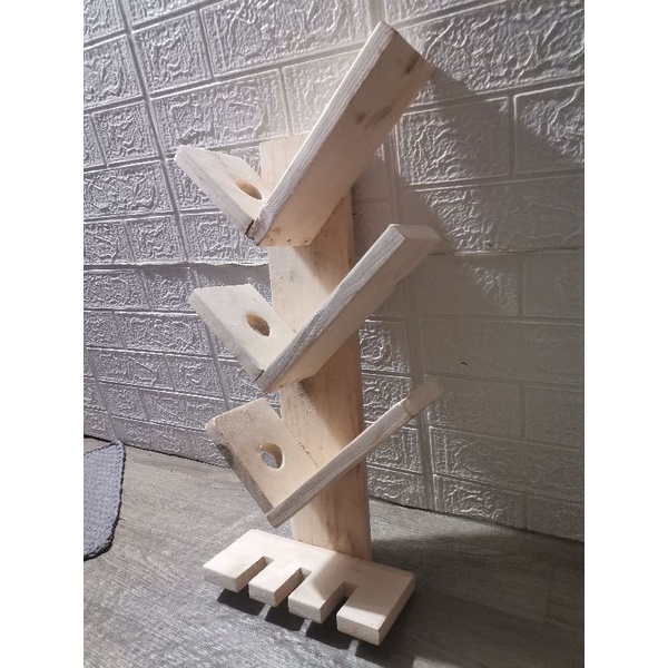 Angled wine rack with wine glass holder Shopee Philippines