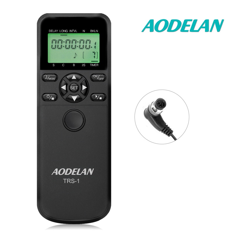 AODELAN TRS1 Remote Control LCD Intervalometer Camera Time Lapse Shutter Release for Nikon Z5