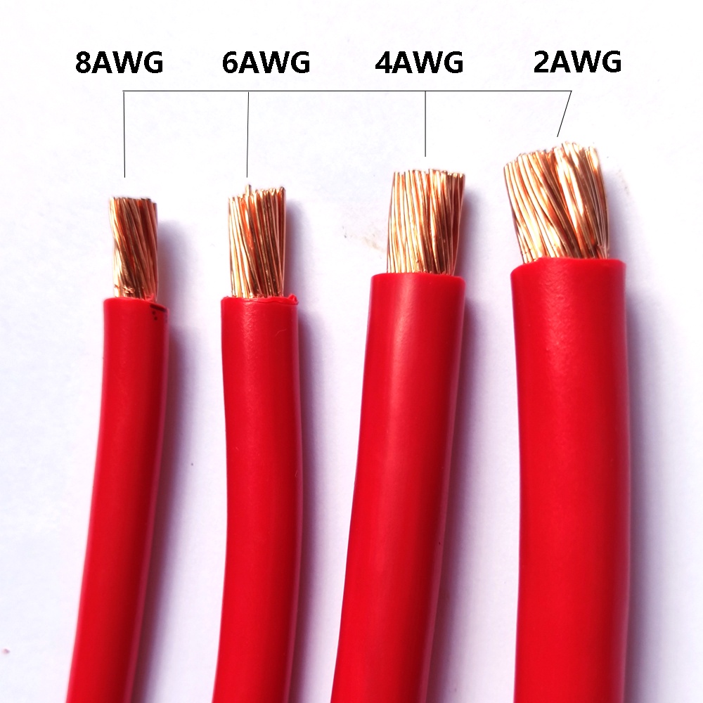 Ready Stocks 8/6/4 AWG 10/16/25mm2 Battery Connection Cable Copper Wire