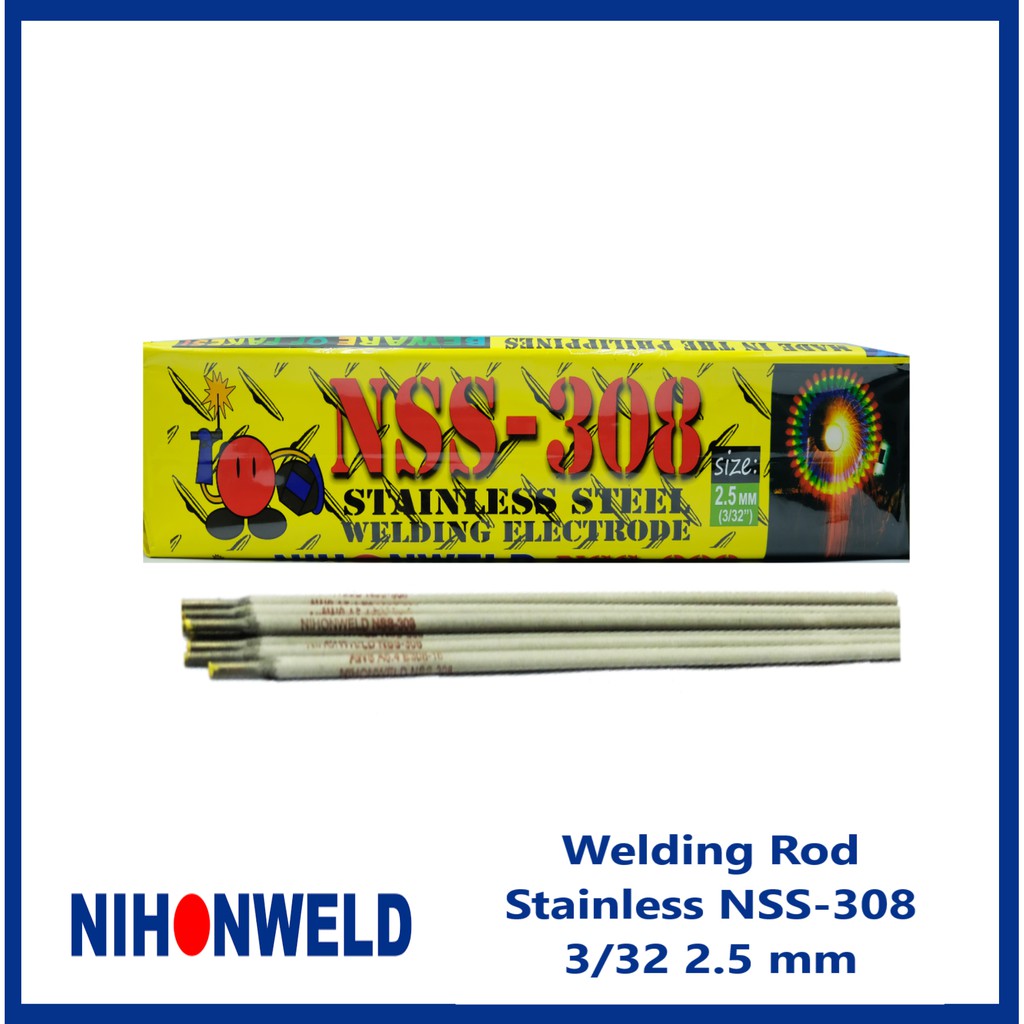 Welding Rod Stainless Nihonweld NSS308 3/32 2.5 mm *PRICE PER KILO