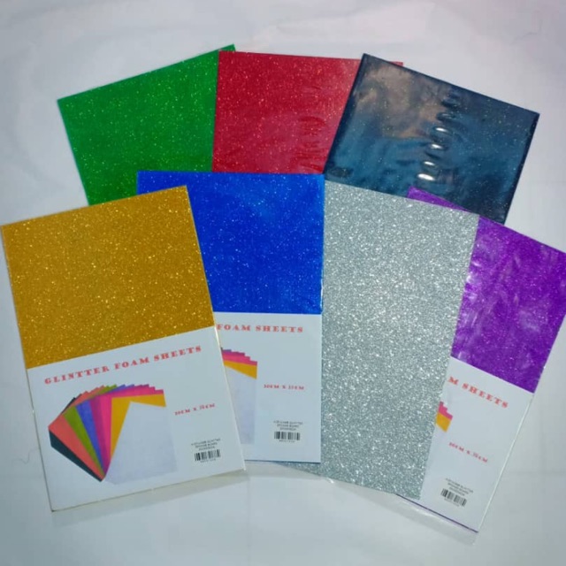 A4 /50 cm * 70 cm Glitter Eva Foam Sheet Colour ( 1 pcs ) Shopee