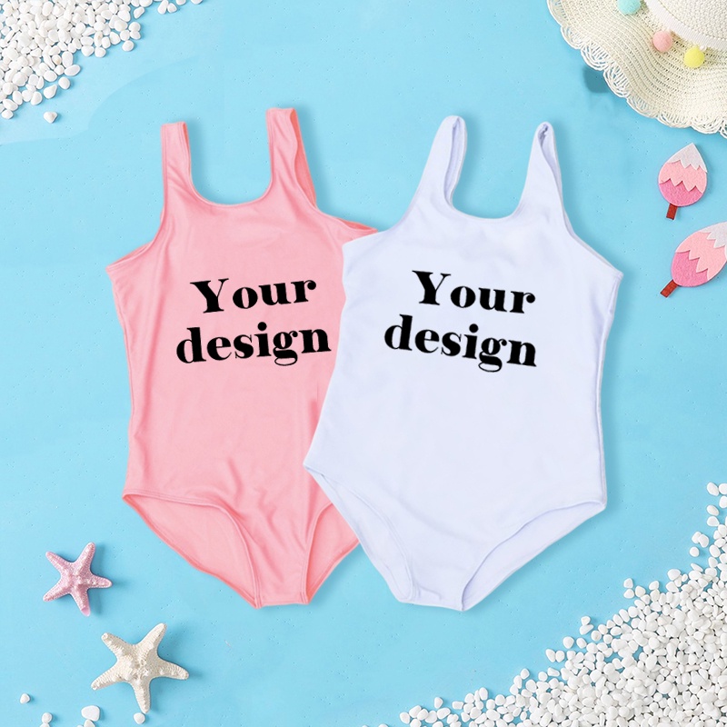 Personalized Swimsuit for Baby Girl Custom Name Picture or Text Onesies