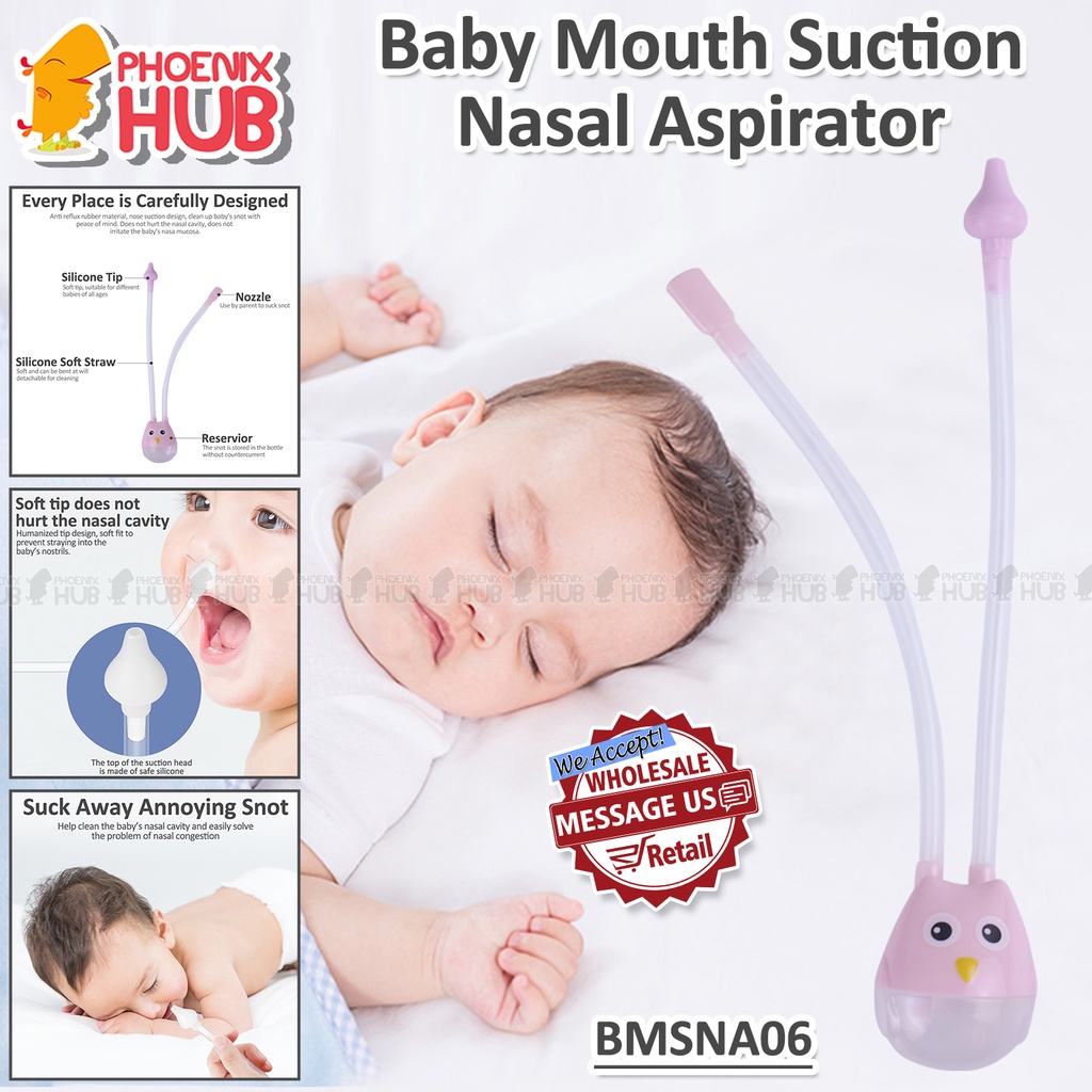 Phoenix Hub BMSNA06 Baby Newborn Nasal Vacuum Mucus Suction Aspirator