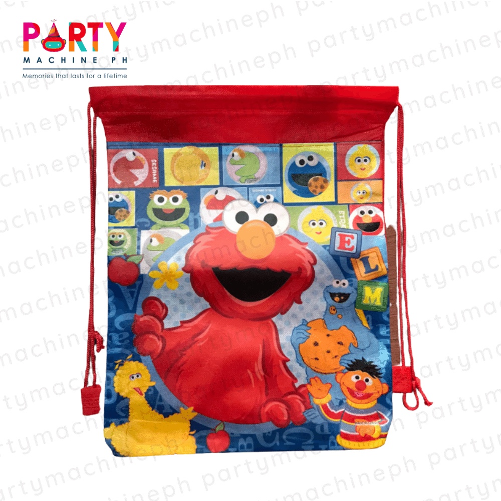 12 pcs Sesame Street Elmo Drawstring Bag / Loot Bag / Elmo Giveaways