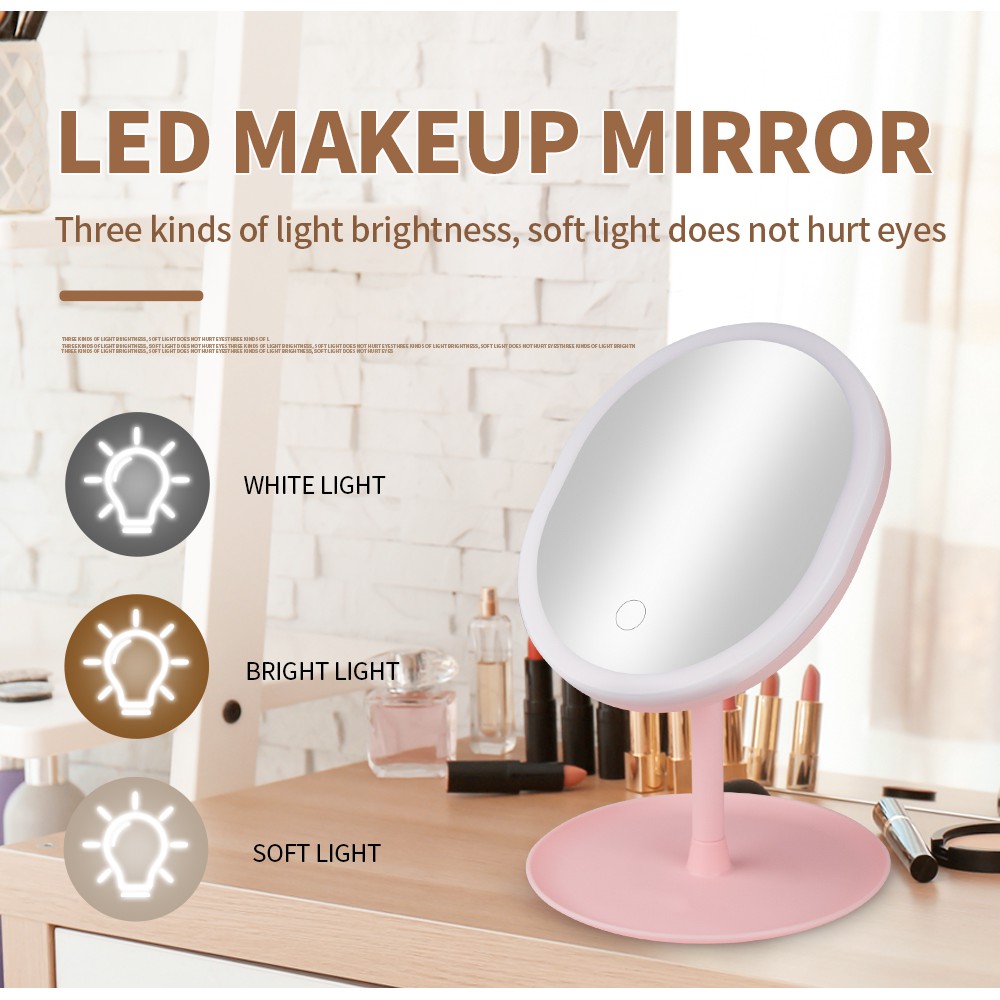 Portable USB Makeup mirror LED table beauty mirror fill light
