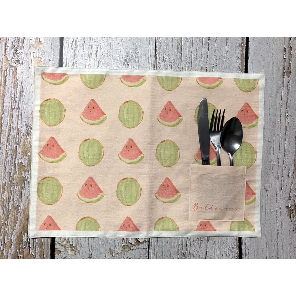 Personalized Canvas Placemat with Silverware Pocket Shopee Philippines