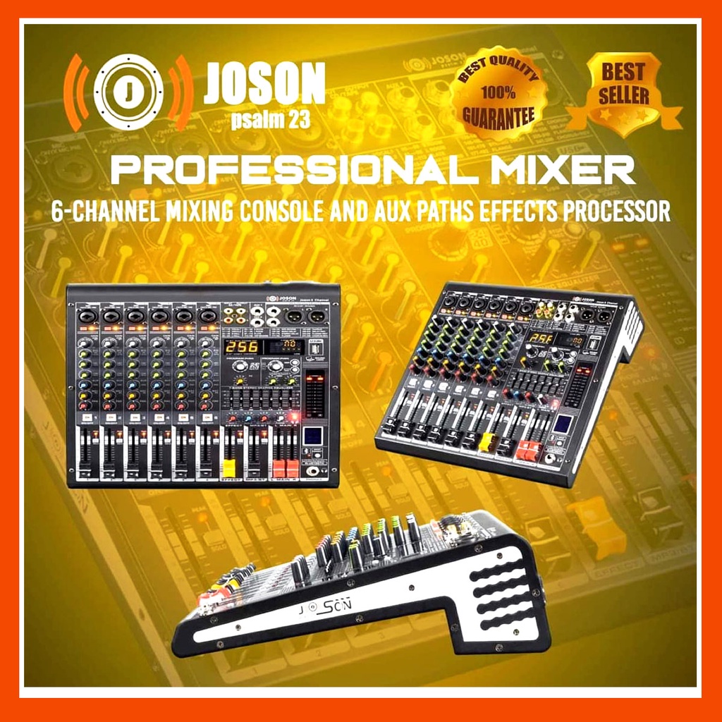 Original JOSON Spider 6Channel Mixer with USB and Bluetooth Function