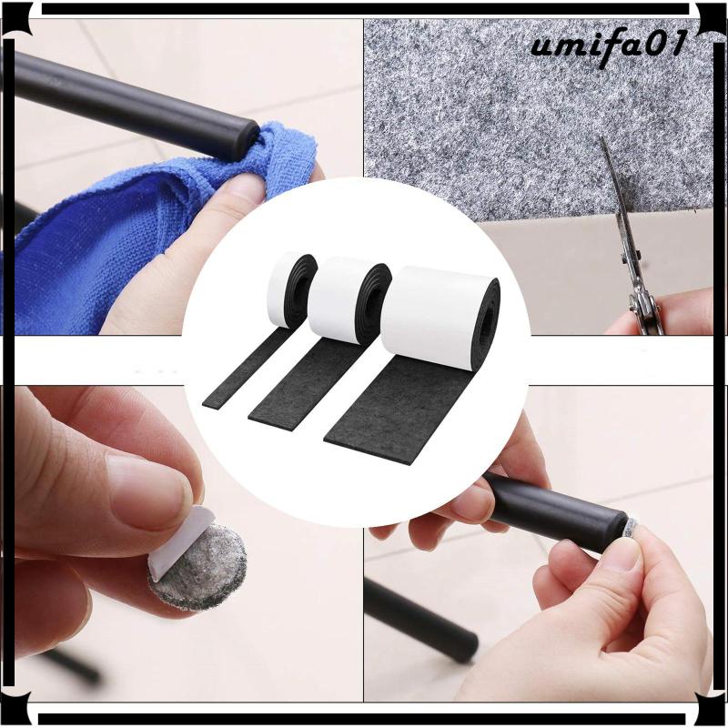 3 Rolls 100cm SelfStick Heavy Duty Felt Strips Self Adhesive Felt