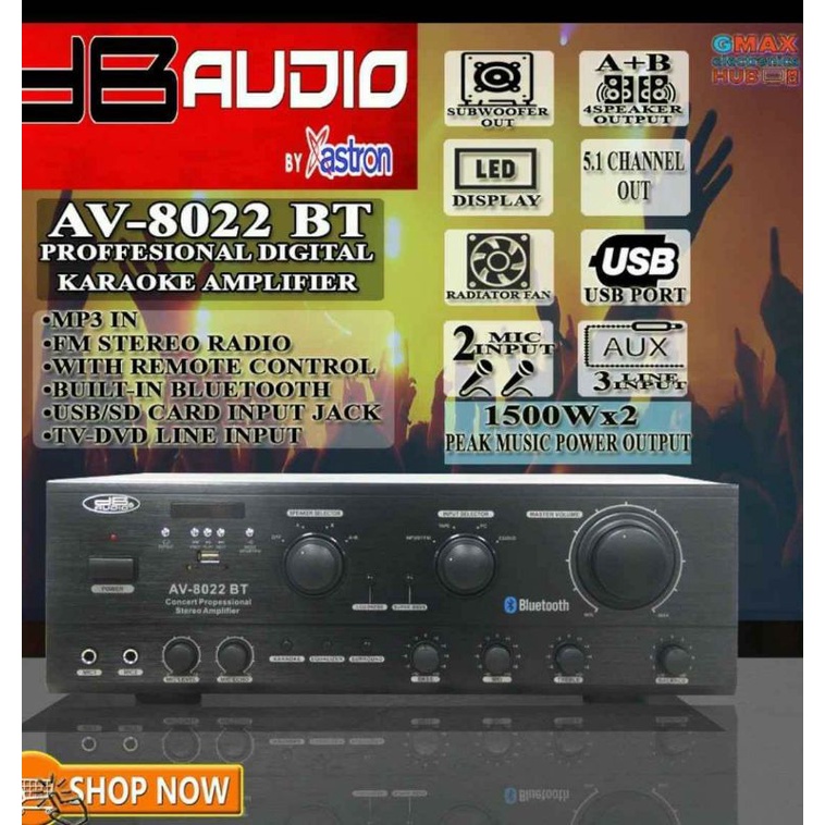 db audio AV8022bt 1500wattsx2 Shopee Philippines