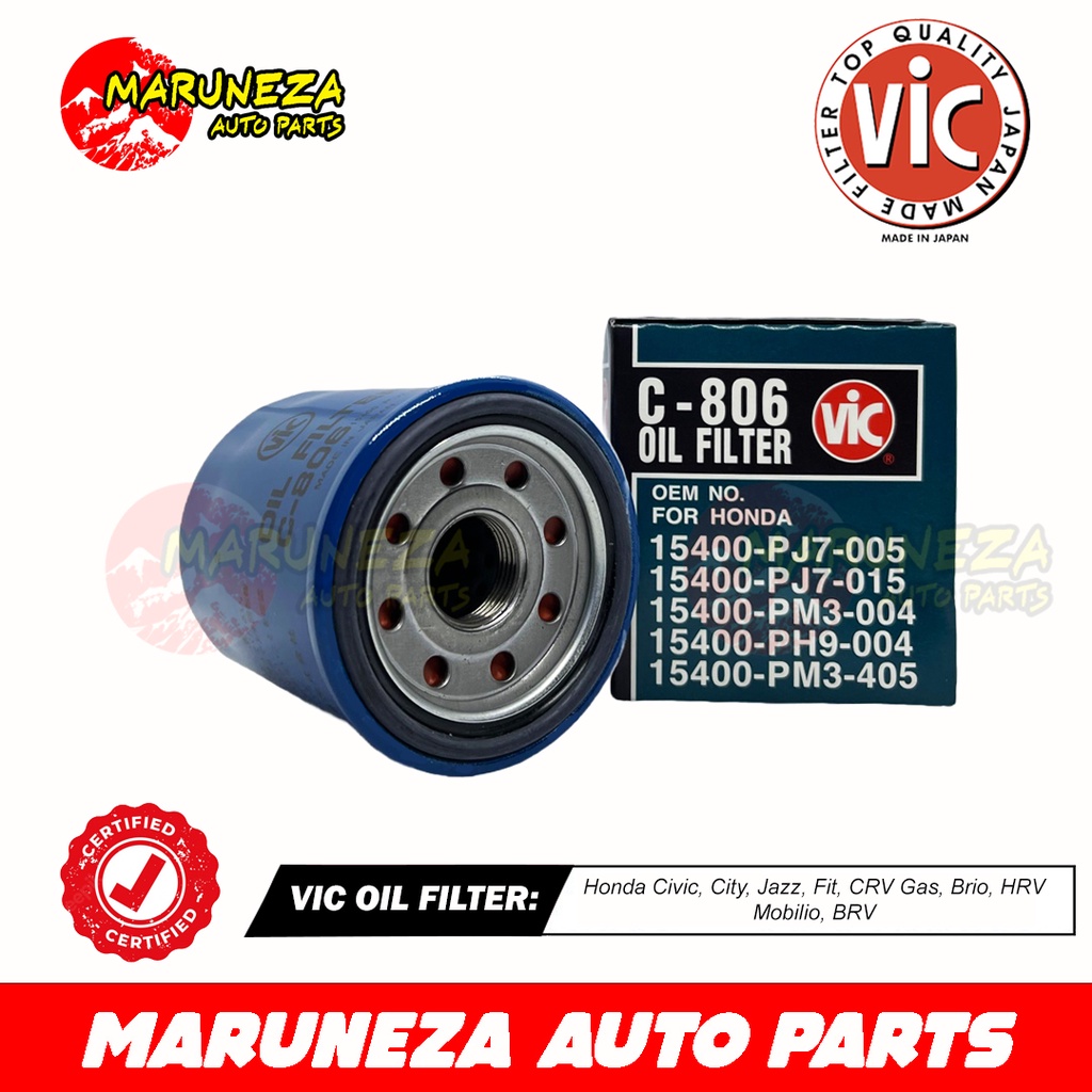 VIC Oil Filter C806 for Honda Shopee Philippines