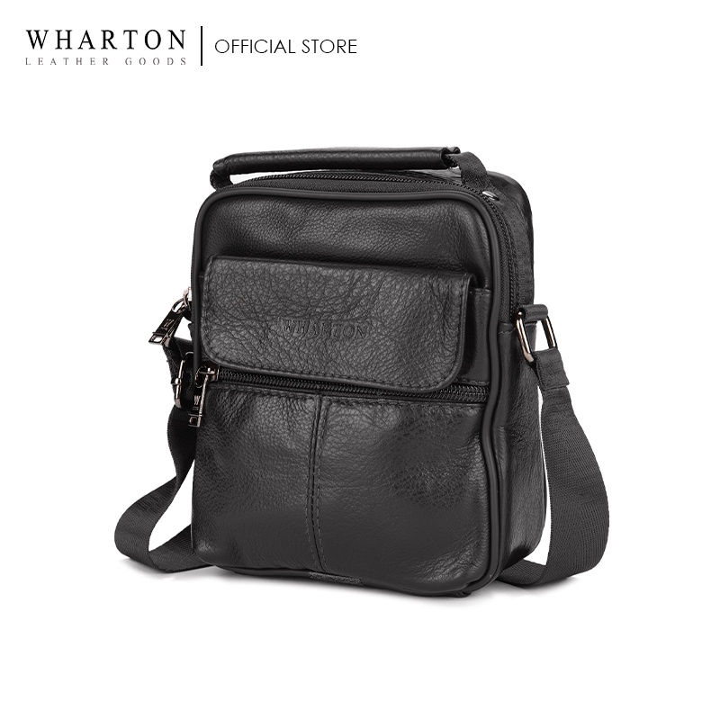 Wharton Slim Leather Sling Bag Shopee Philippines