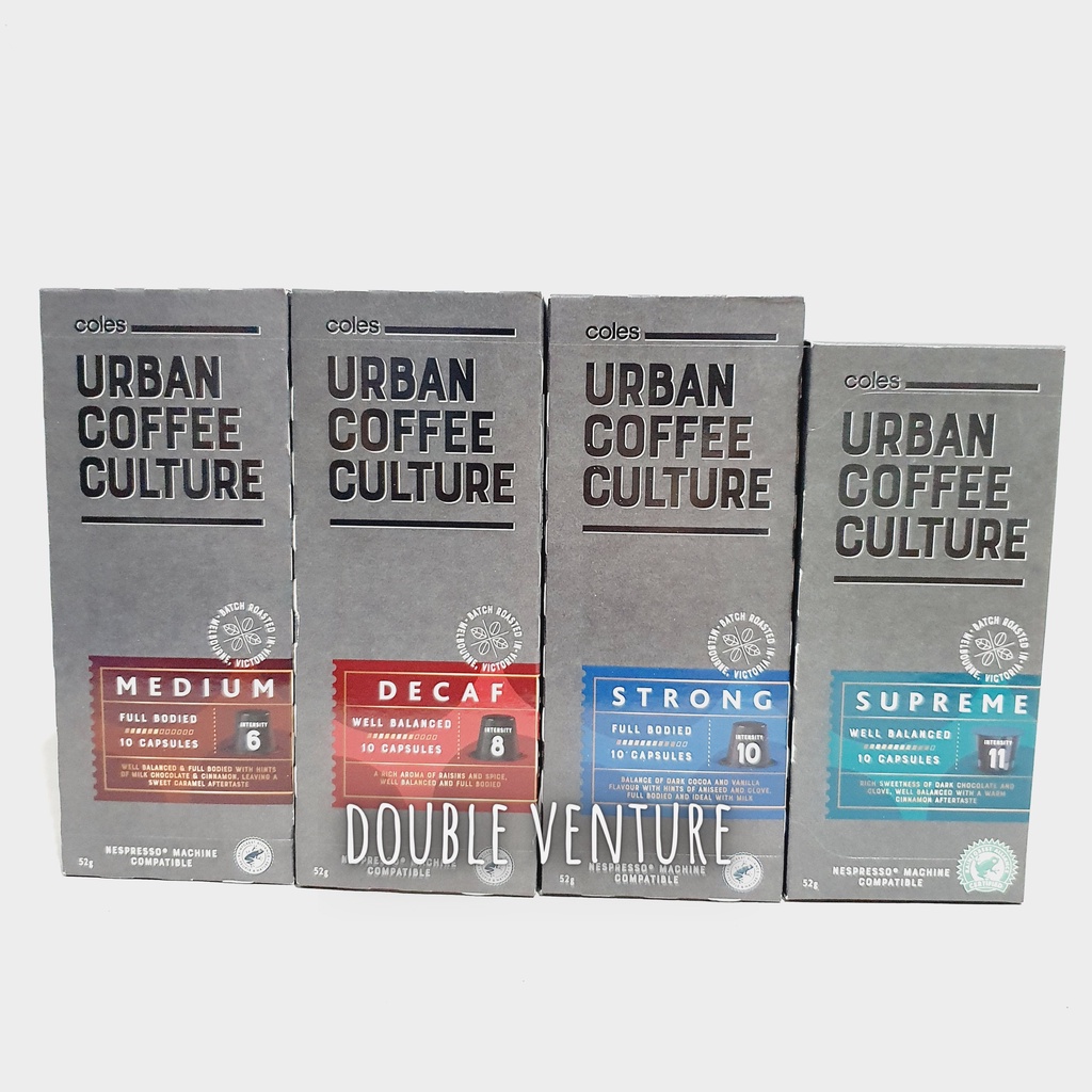 Coles Urban Coffee Culture Nespresso Compatible Coffee Capsules 10pk ON