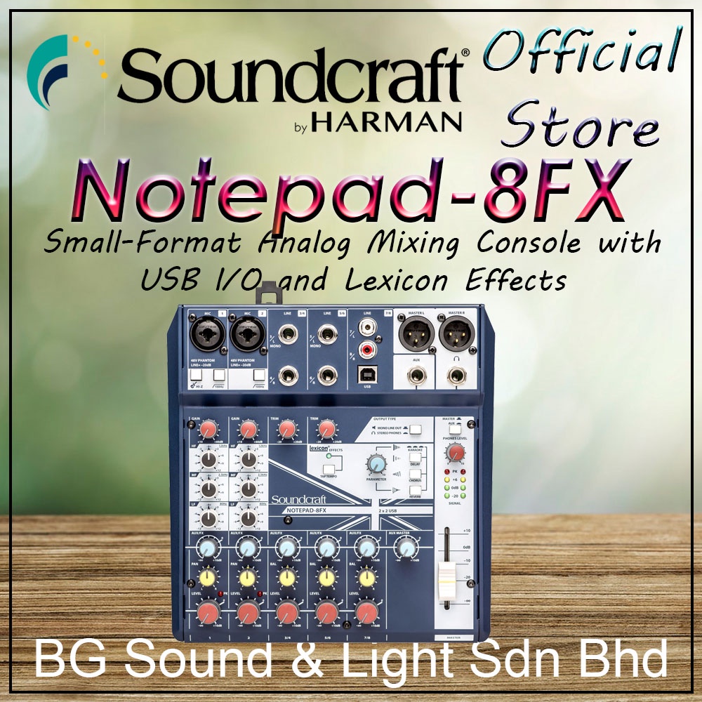 Soundcraft Notepad8FX Small Format Analog Mixing Console with USB and