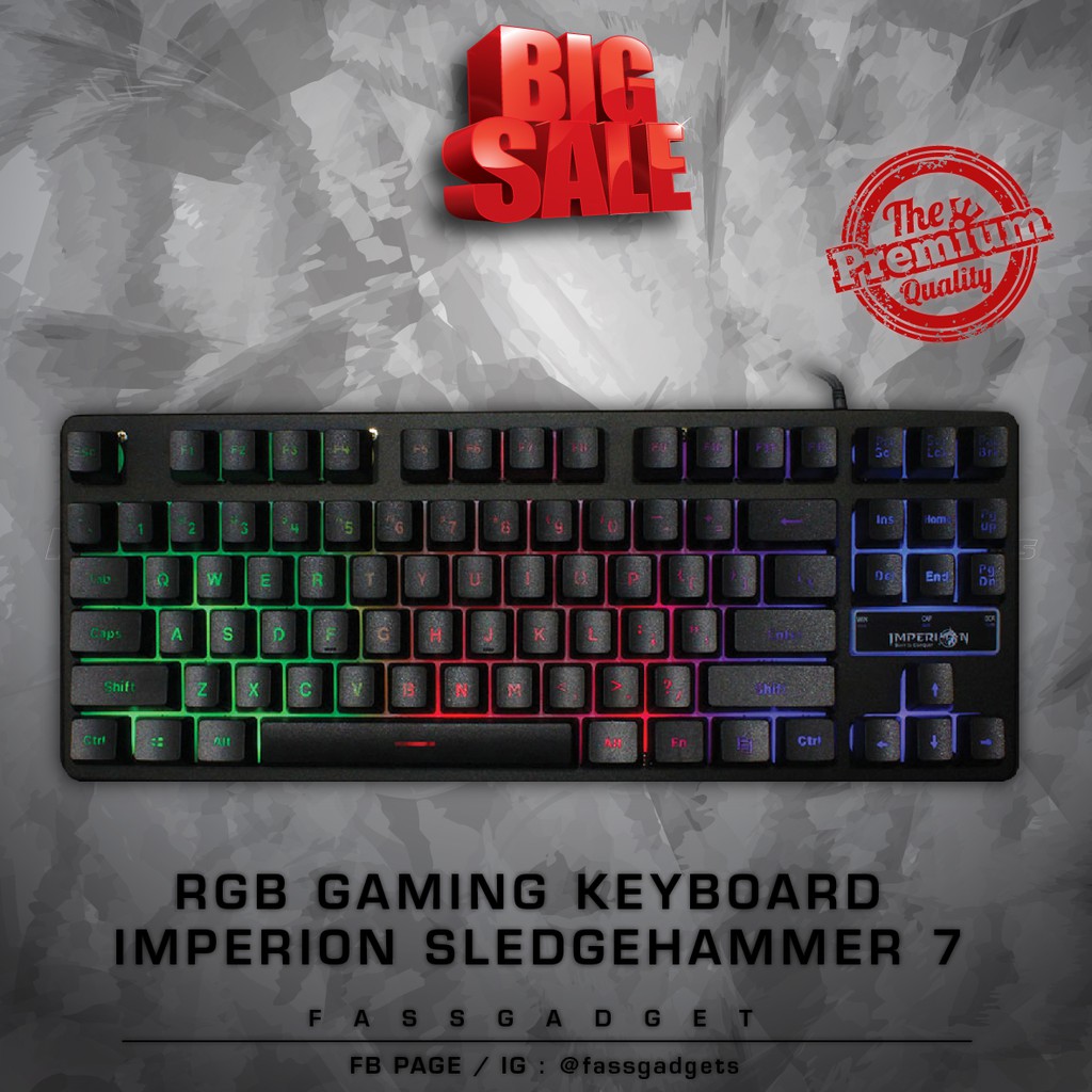 Imperion KGS07C Sledgehammer 7 RGB Gaming Keyboard (Black) Shopee
