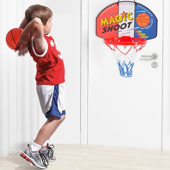 Kids Game Indoor Hanging Basketball Netball Hoop Mini Basketball Board