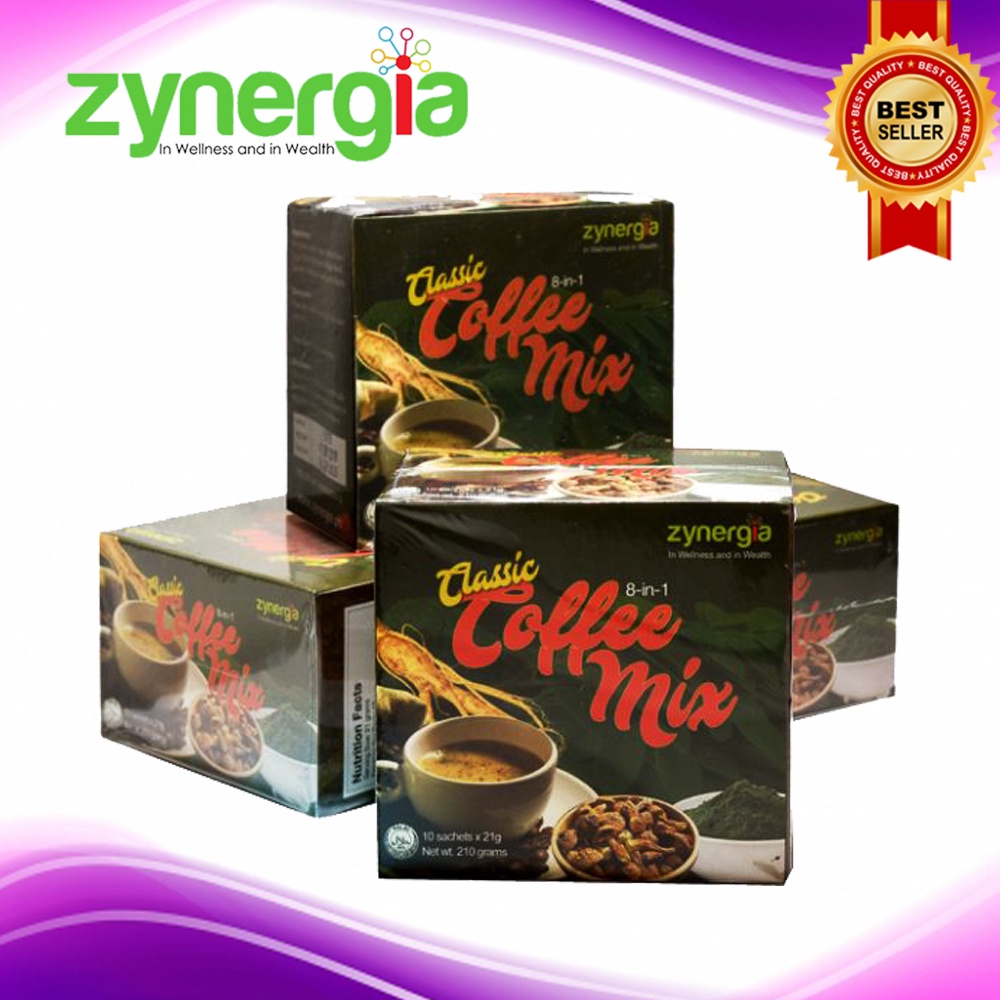 Original ZYNERGIA 8IN1 CLASSIC COFFEE MIX BY DOC ATOIE Best Seller for