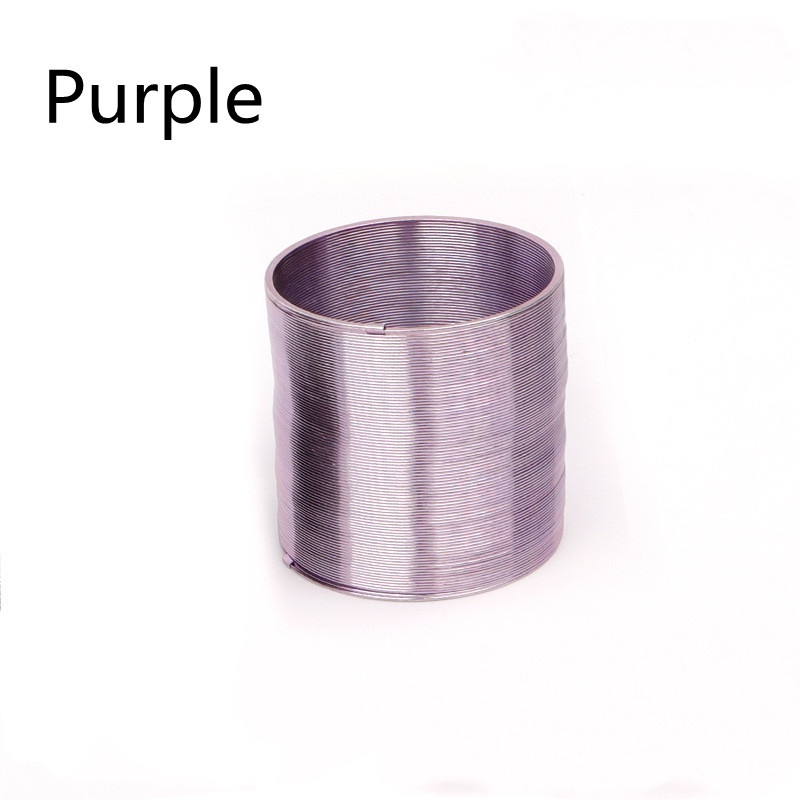Height 69mm Colorful Color Magic Rainbow Big Steel Metal Slinkys Funny