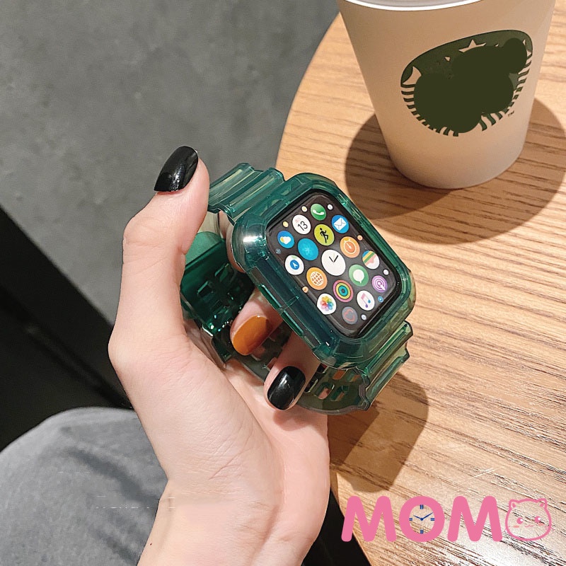 Jelly Watch Strap for Smart Watch Strap 7 6 SE 5 4 3 2 Clear Plastic Watch Band for 45mm 40mm