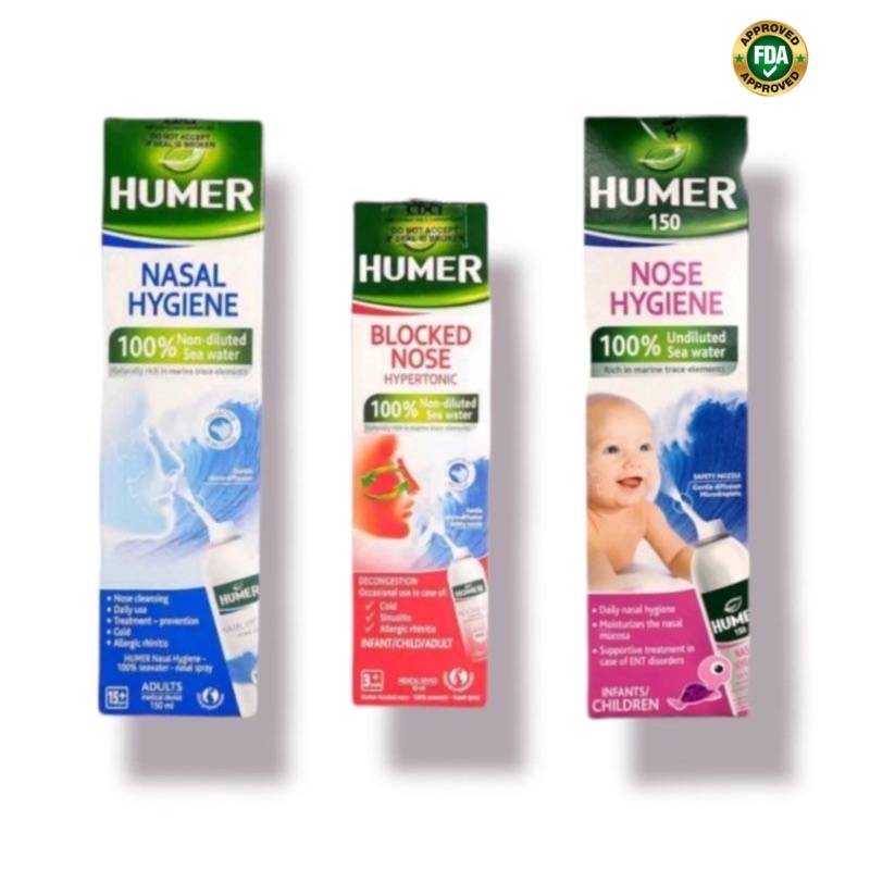 Humer Nasal Spray Blocked Nose, Nasal Hygiene, Nose hygiene for Infant