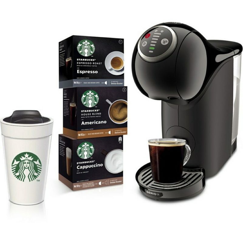 Nescafe Dolce Gusto Genio S Plus Black Coffee Machine Starbucks Bundle