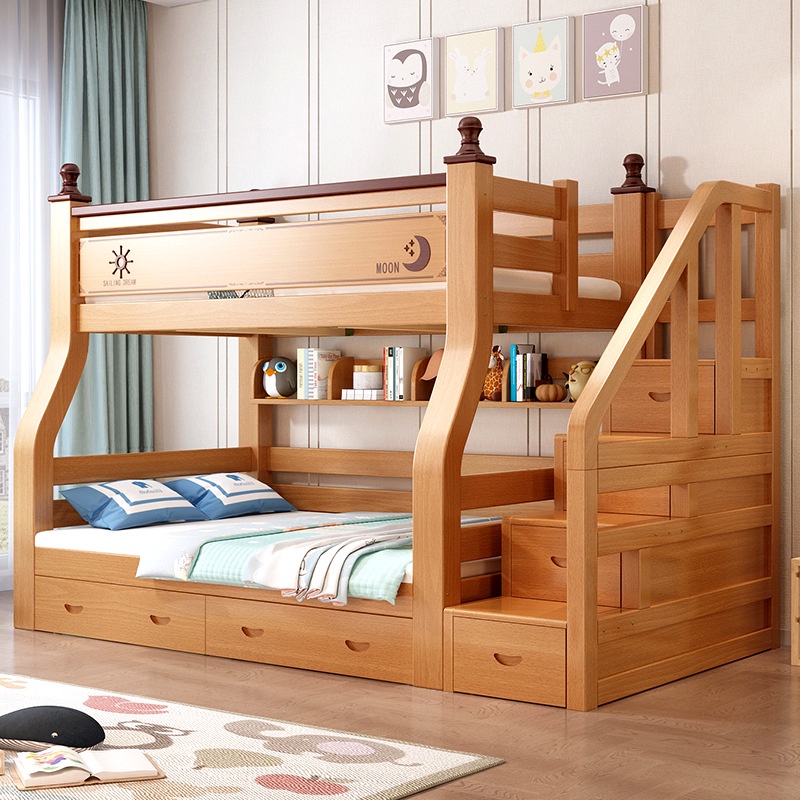 Bunk Bed Bunk Bed Solid Wood MultiFunctional Combination Height
